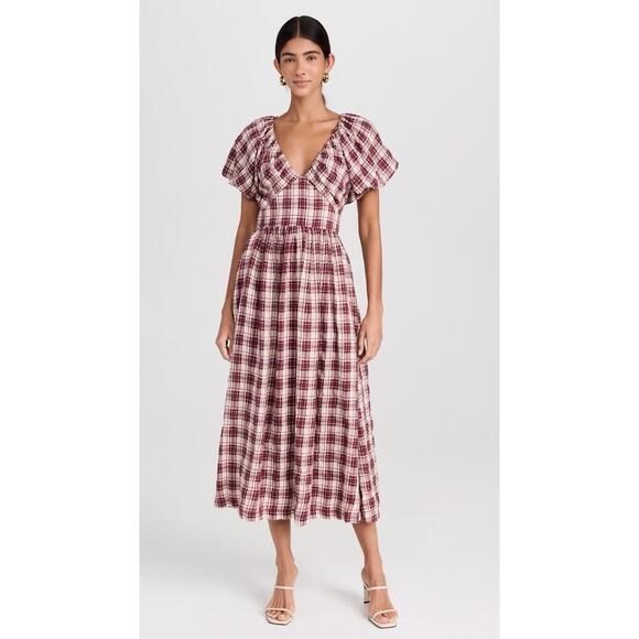 En Saison Colebee Maxi Dress In Bordeaux Size XS - Picture 1 of 14